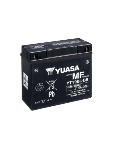 YUASA Battery Maintenance Free with Acid Pack - YT19BL-BS