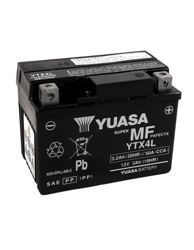 YUASA W/C Battery Maintenance Free Factory Activated - YTX4L FA