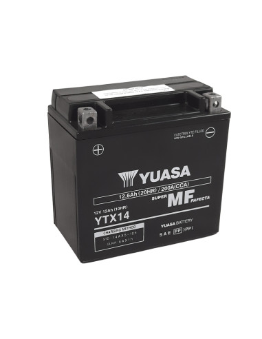 YUASA W/C Battery Maintenance Free Factory Activated - YTX14 FA