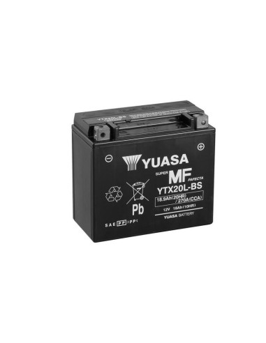 YUASA Battery Maintenance Free with Acid Pack - YTX20L-BS