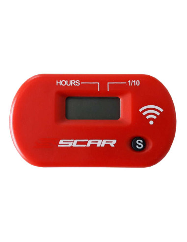 SCAR Hour-meter without Wire Velcro Fixing Red