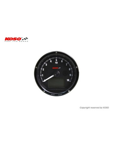 Tachometer and Speedometer KOSO Black face max 10000 RPM // max 360km/h (with shiftlight)