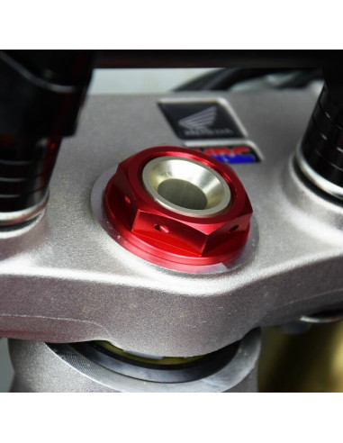 SCAR Steering Stem Nut Red Honda CRF250/450R