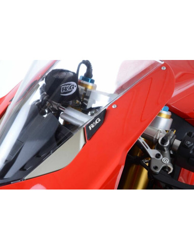 R&G RACING Mirror Blanking Plate - Black Ducati Panigale V4