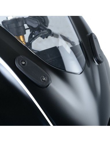 R&G RACING Mirror Blanking Plate - Black Yamaha YZF-R125