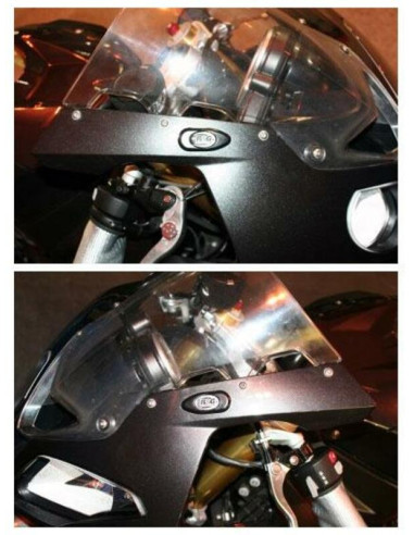 R&G RACING Mirror Blanking Plate - Black BMW S1000RR