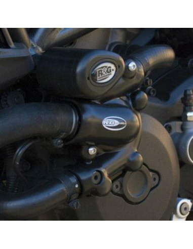 Couvre-carter gauche (pompe à eau) R&G RACING noir Ducati