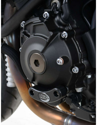 R&G RACING Left Engine Case Slider Black Yamaha MT-10