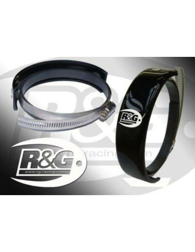 R&G RACING Exhaust Guard Round Muffler Ø140-165mm Black
