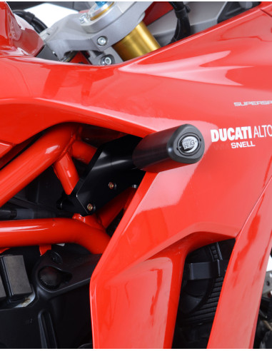 R&G RACING Aero Crash Protectors Black Non Drill Kit Ducati Supersport