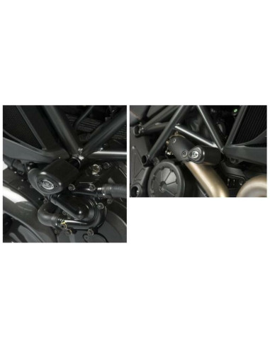 Tampons de protection R&G RACING Aero noir Ducati Diavel