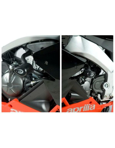 Tampons de protection R&G RACING Aero noir Aprilia RS4 125