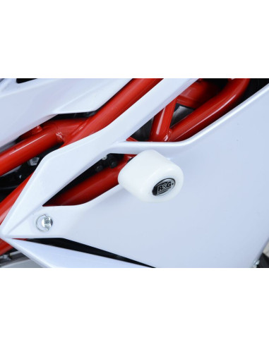 Tampons de protection R&G RACING Aero blanc (sans perçage) MV Agusta F4 1000R