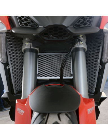 R&G RACING Radiator Guard Black - Ducati Multistrada V4S