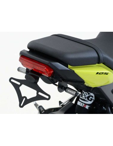 Support de plaque R&G RACING noir compatible micro clignotants Honda MSX125