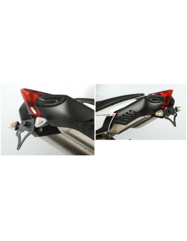 R&G RACING Licence Plate Holder Black Aprilia Dorsoduro