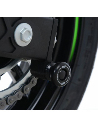 Pions de bras oscillant R&G RACING avec platine noir Kawasaki Ninja 400