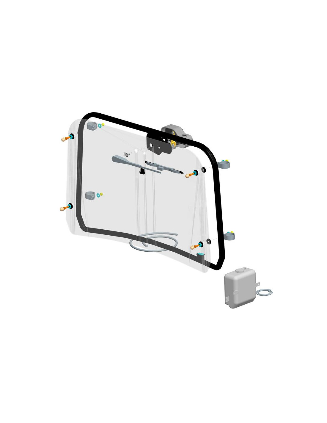 SARRAZIN Front Windshield Polycarbonate with Wiper CF Moto Zforce