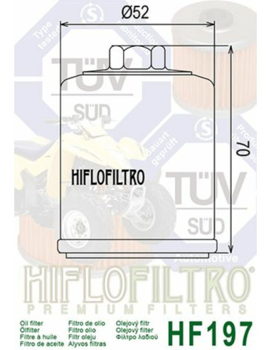 HIFLOFILTRO Oil Filter - HF197