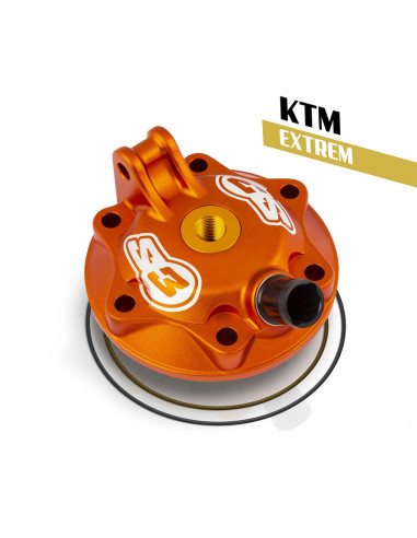 S3 Extreme Enduro Cylinder Head & Insert Kit Low Compression Orange KTM
