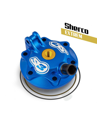 S3 Extreme Enduro Cylinder Head & Insert Kit Low Compression Blue Sherco