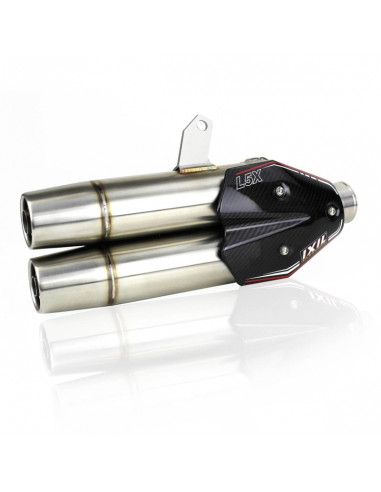 IXIL Dual Hyperlow XXL L5X Full Exhaust System Polished Stainless Steel - Kymco AK 550