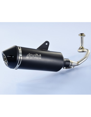 POLINI Maxi-Scooter Full Exhaust System - Black Aluminium Vespa