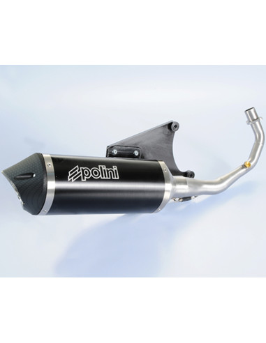 POLINI Maxi-Scooter Full Exhaust System - Black Aluminium Vespa