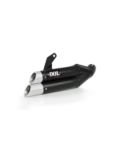 IXIL Dual Hyperlow L3XB Silencer Stainless Steel Black / Aluminium - Suzuki GSF-650N