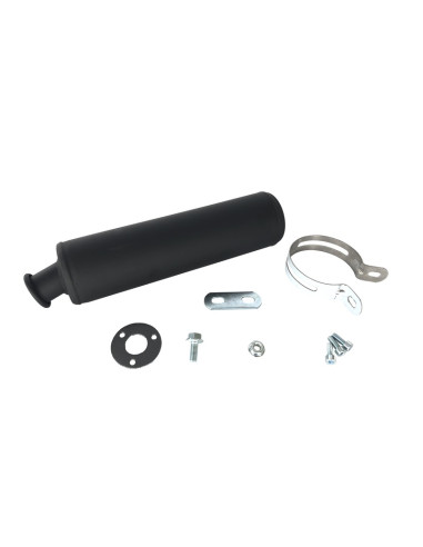 TECNIUM Muffler Steel Black Derbi/Gilera/Aprilia