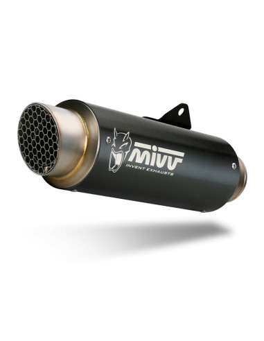 MIVV GP Pro Muffler Steel Black/Stainless Steel End Cap Kawasaki Ninja 400