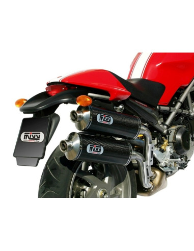 MIVV GP Carbon Double Slip-On Ducati Monster 800 S2R