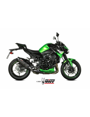 MIVV Silencer Suono Steel Black/Carbon End Cap Kawasaki Z900