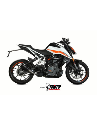 MIVV MK3 Slip-On Muffler Black Stainless Steel - KTM 125 / 390 Duke