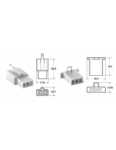 BIHR 3 plugs end set Connectors 110 ML OE Type Ø0,5mm²/0,85mm² - 5 sets