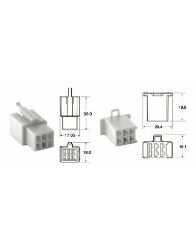 BIHR 6 plugs end set Connectors 110 ML OE Type Ø0,5mm²/0,85mm² - 5 sets