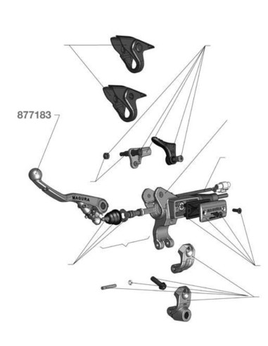 REVERSIBLE SPARE LEVER WITH MAGURA 167 ADJUSTMENT