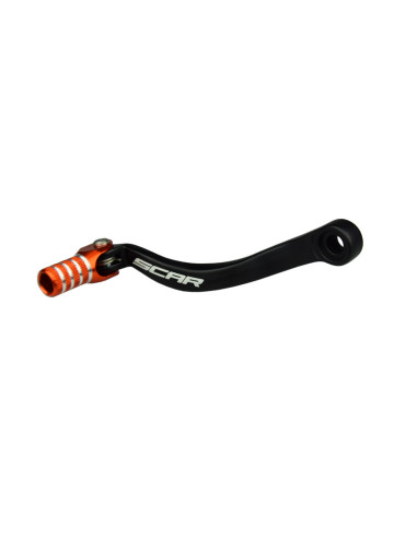 SCAR Shift Lever Matte Black/Orange Endpiece KTM SX125