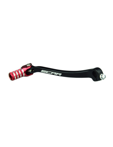 Sélecteur de vitesse SCAR noir mat/embout rouge Honda CRF450R