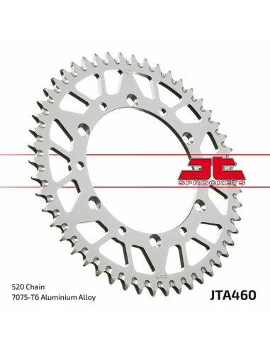 Couronne JT SPROCKETS aluminium ultra-light anti-boue 460 - 520