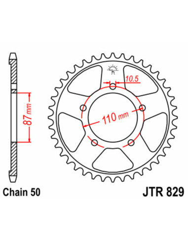 JT SPROCKETS Steel Standard Rear Sprocket 829 - 530