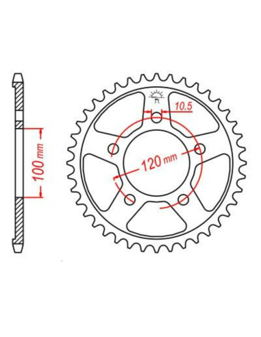 JT SPROCKETS Steel Standard Rear Sprocket 702 - 525