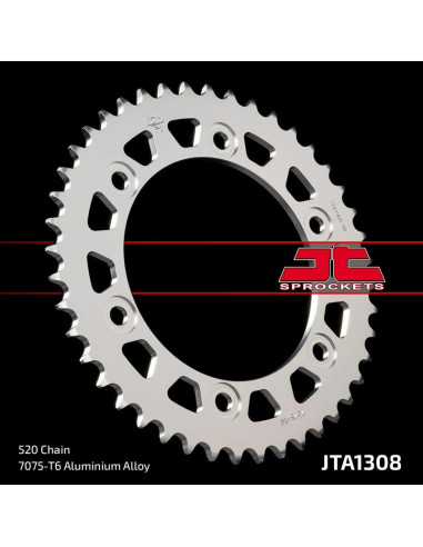 JT SPROCKETS Aluminium Ultra-Light Rear Sprocket 1308 - 520