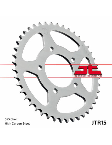 JT SPROCKETS Steel Standard Rear Sprocket 15 - 525