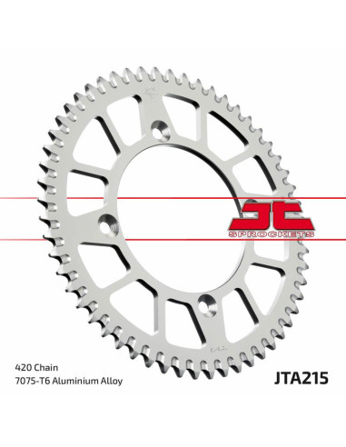 JT SPROCKETS Aluminium Ultra-Light Self-Cleaning Rear Sprocket 215 - 420