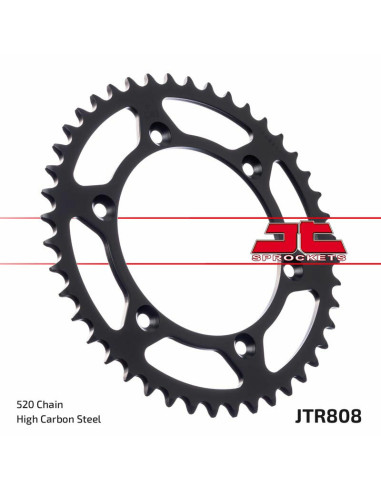 JT SPROCKETS Steel Standard Rear Sprocket 808 - 520