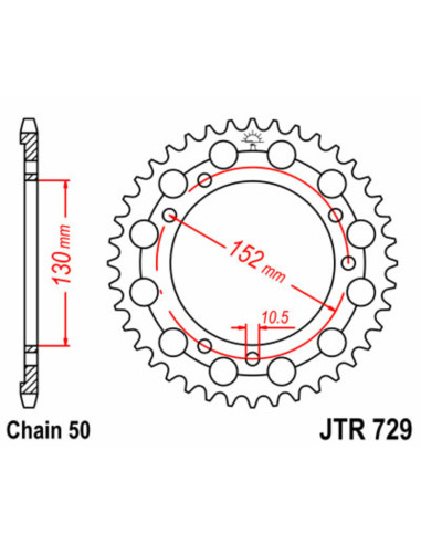 JT SPROCKETS Steel Standard Rear Sprocket 729 - 530