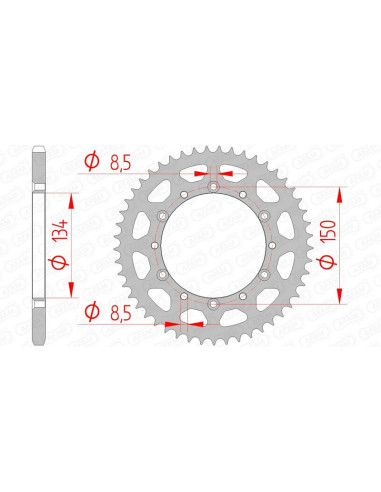 Couronne AFAM acier standard 16204 - 520