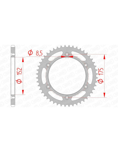 Couronne AFAM acier standard 12508 - 520