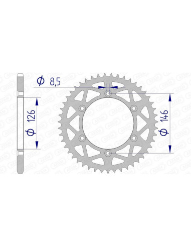 Couronne AFAM aluminium 15203 - 520